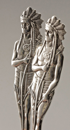 Full Figural Indian Sterling Silver Souvenir Spoons (Pair) - Mudlavia, Kramer